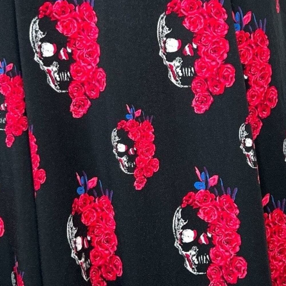 ROYAL BONES By Daang Goodman Floral Skull Dress in Red & Black Women's Medium - Picture 2 of 13